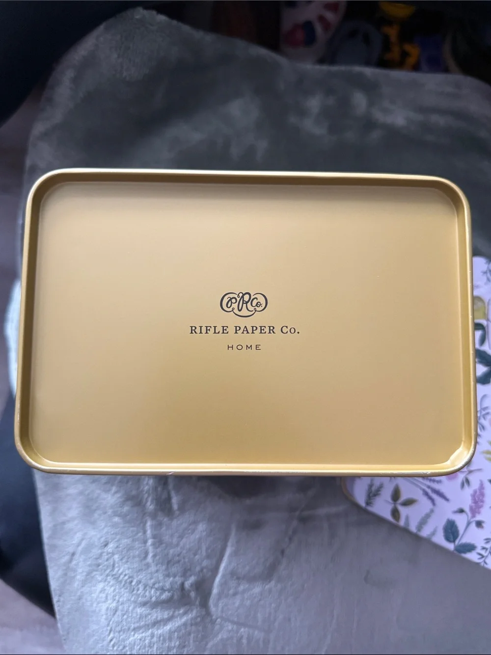 Rifle Paper Co. Floral Recipe Tin in Pink, Yellow & Green